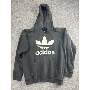 Adidas Hoodie Mens Extra Large Black Trefoil Pullover Originals Big Logo